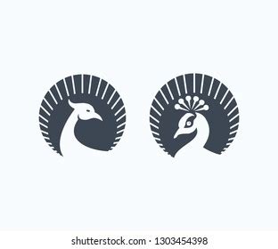 Peacock Logo Vector Stock Vector (Royalty Free) 1303454398 | Shutterstock