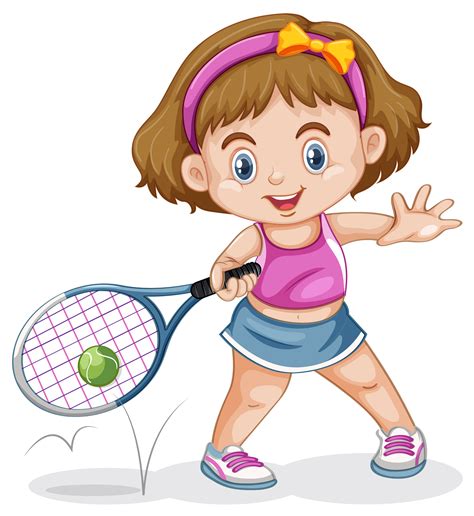 A Female Tennis Player 446547 Vector Art At Vecteezy