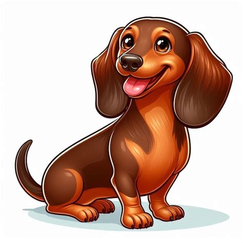 Premium Vector Cute Dachshund Dogs Vector Cartoon Illustration