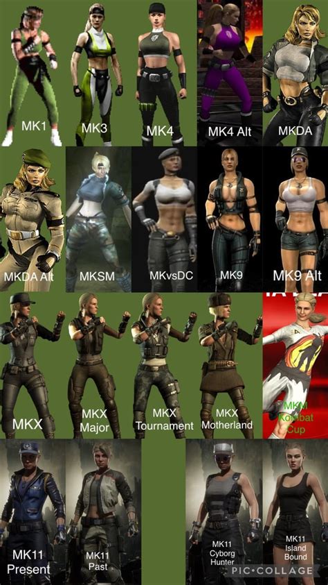 Evolution Of Johnny Cage Sonya Blade And Cassie Cage Rmortalkombat