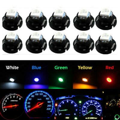 10X Car T3 Neo Wedge 1 SMD LED Cluster Instrument Dash Climate Bulbs