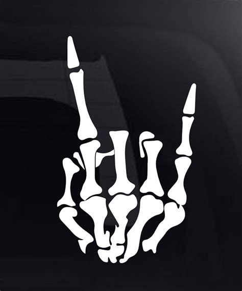 Halloween Skeleton Rock Hand Music Lover Gift Digital Art Off