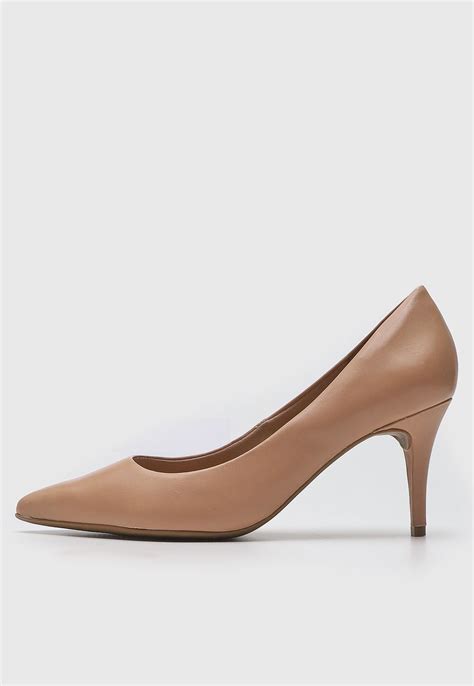 Scarpin Bottero Salto Fino Nude Compre Agora Dafiti Brasil