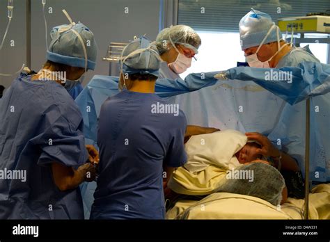 cesarean section operating room  res stock photography  images alamy