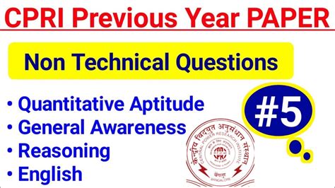 Barc General Awareness Cpri Previous Year Question Papers BARC