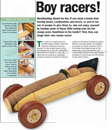 Wooden Toy Racing Car Plans • WoodArchivist