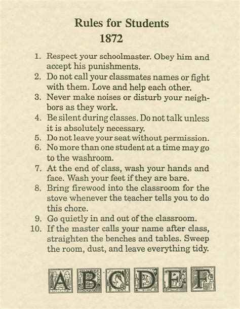 10 Rules For Teachers And For Students In 1872 Vintage News Daily