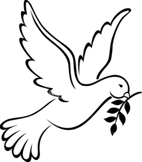 Dove Clip Art Black And White White Dove Clipart Flyclipart Images