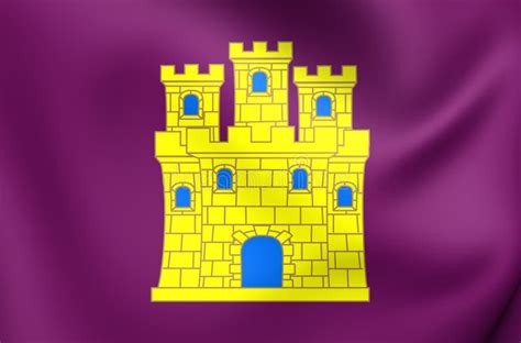 The Flag of the Castile and León Spain Stock Illustration