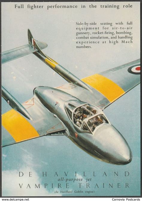 Advertising De Havilland Vampire Trainer Vintage Ad Gallery