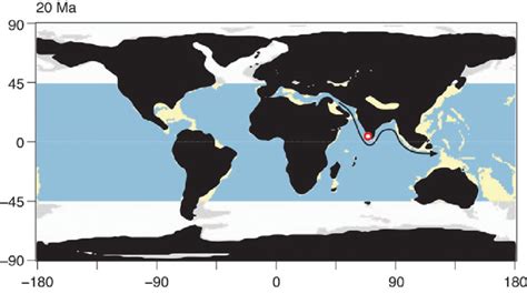 Early Miocene Paleogeographic Map 20 Ma From Leprieur Et Al 2016