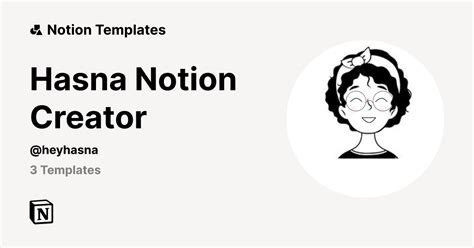 Hasna Notion Creator Template Creator Notion Marketplace