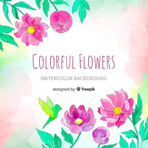 Free Vector | Watercolor flower background