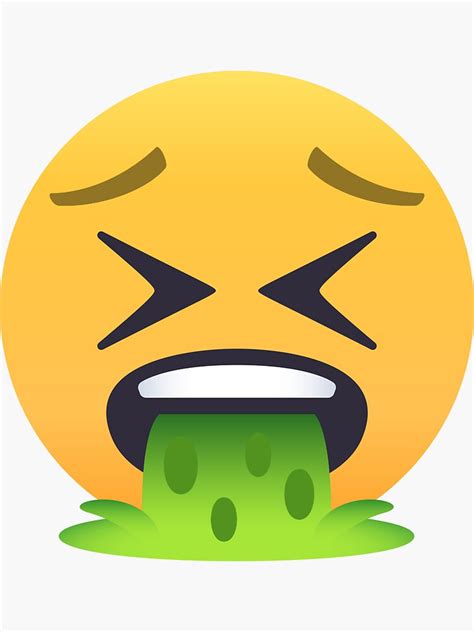 JoyPixels Vomiting Face Emoji Sticker For Sale By Joypixels Redbubble