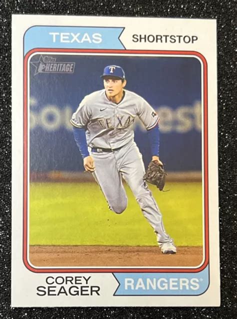 2023 TOPPS HERITAGE 22 Carte De Baseball Corey Seager Texas Rangers