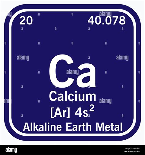 Calcio Tabla Periódica de los elementos ilustración vectorial EPS 10