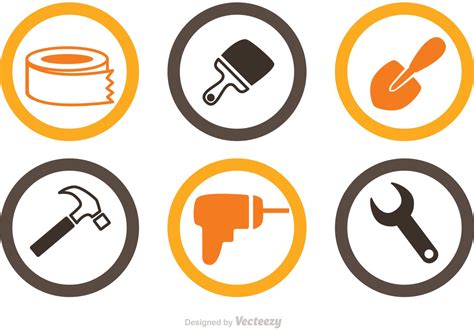 Home Renovation Icons Vector - Download Free Vector Art, Stock Graphics ...