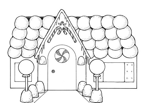 Coloring Sheet Gingerbread House