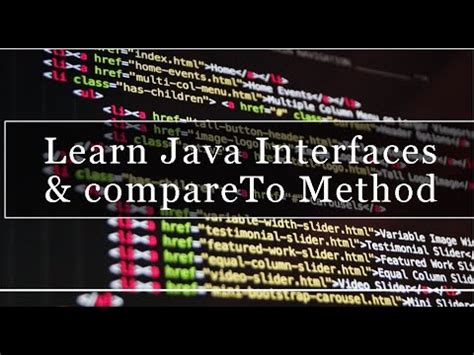 Java Interfaces And CompareTo Method YouTube