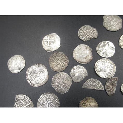 Collection Of Silver Hammered Coins And Some Parts Of Silver Hammered