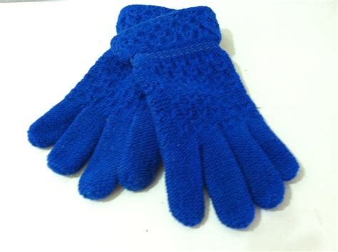 Sale Vintage Blue Winter Gloves S