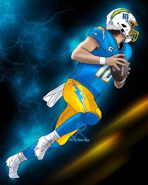 Art With A Spark 💥 ️ On Instagram Justin Herbert 💥 ️ In 2022 Nfl