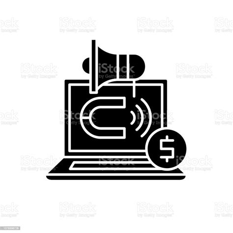 External Marketing Black Icon Vector Sign On Isolated Background