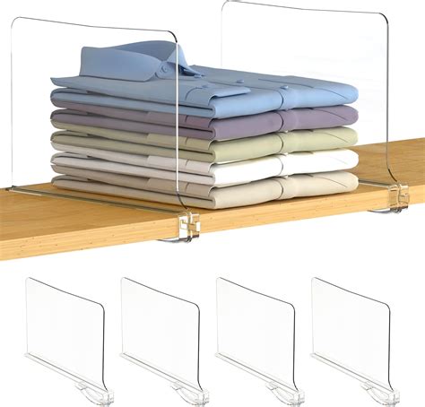 Acrylic Shelf Dividers For Closet Organization Closets Shelf And Closet Separator For Storage