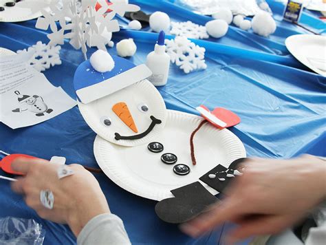 Easy Paper Plate Snowman Kids Craft Fun365