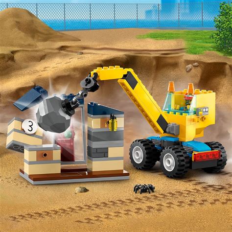 LEGO 60391 City Construction Trucks and Wrecking Ball Crane Building ...