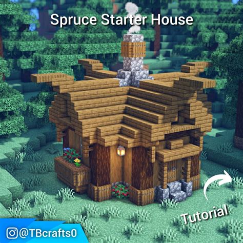 A Spruce Wood Starter House Rminecraftbuilds