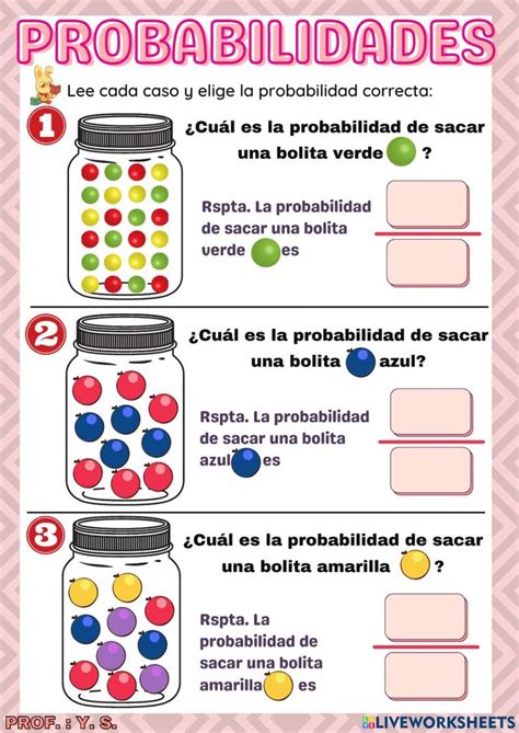 Ficha Online De Probabilidad Para Primero Cuarto Grado Puedes Hacer