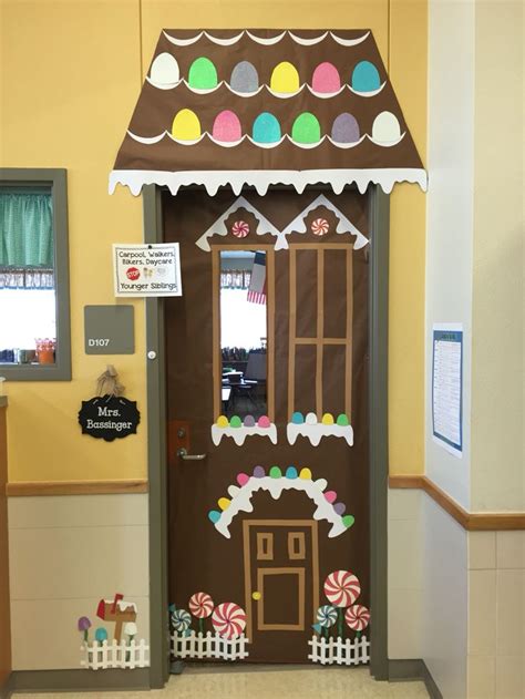 Gingerbread House Classroom Door Decoration