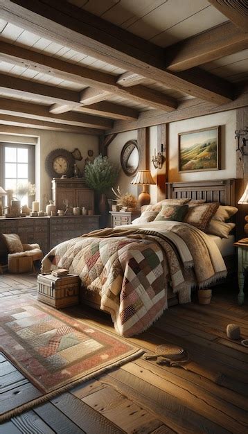 Premium Photo | Cozy Rustic Bedroom Retreat