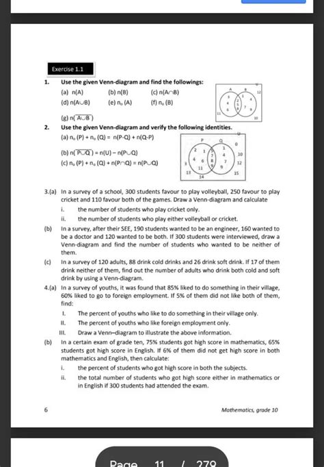 N Ab Use The Given Venn Diagram And Verify The Following Identities