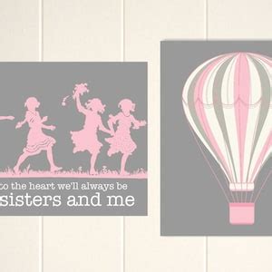 Hot Air Balloon Nursery Art Baby Girl Nursery Pink Grey Etsy
