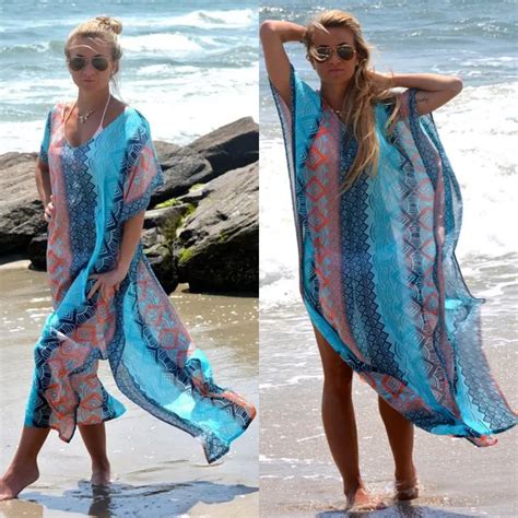 2017 Beach Dress Kaftan Beach Sarongs Sexy Cover Ups Chiffon Bikini