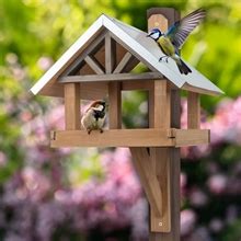 Voss Garden Valbo Hochwertiges Vogelhaus Mit Kreuzstandfu Wei