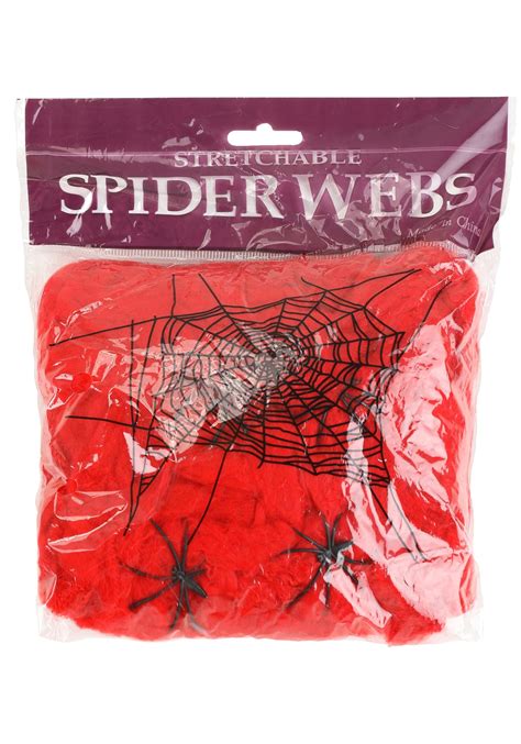 200 Square Ft Red Spider Web Prop Halloween Spider Webs