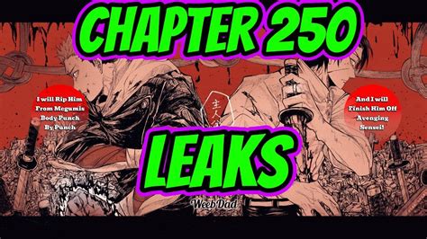 Jujutsu Kaisen Chapter 250 Leaks And Spoilers Unveiling The Next