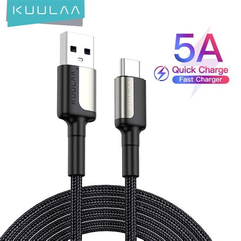 KUULAA 5a Usb Type C Cable Supercharge Fast Charging Type C For Huawei