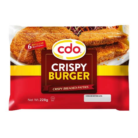 Cdo Ulam Burger Crispy Burger Breaded Patties 228g