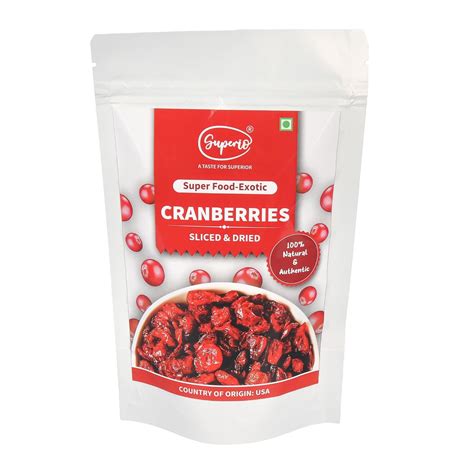 Superio Premium Californian Dried And Sliced Cranberries G