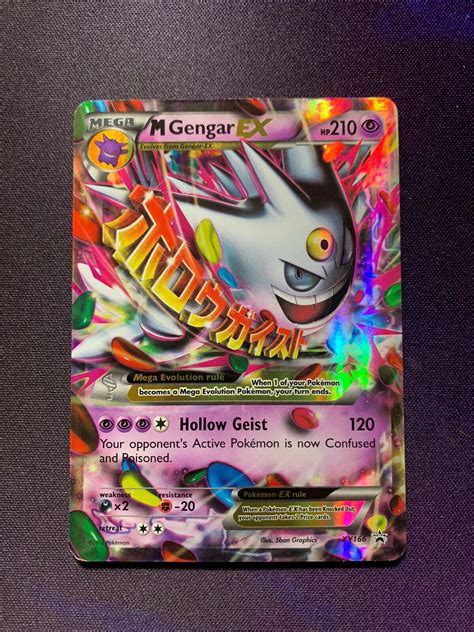 Mavin Mega M Gengar EX XY166 Shiny Black Star Promo Ultra Rare