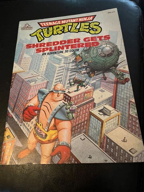 1988 Teenage Mutant Ninja Turtles Shredder Gets Splinters Coloring Book