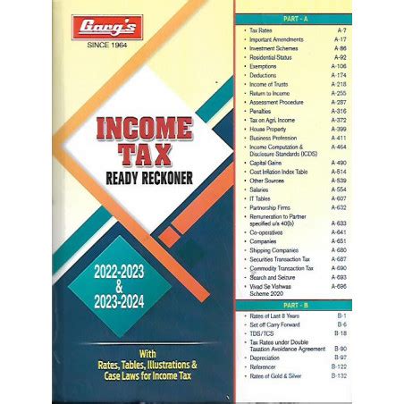 Gargs Income Tax Ready Reckoner Assessment Year