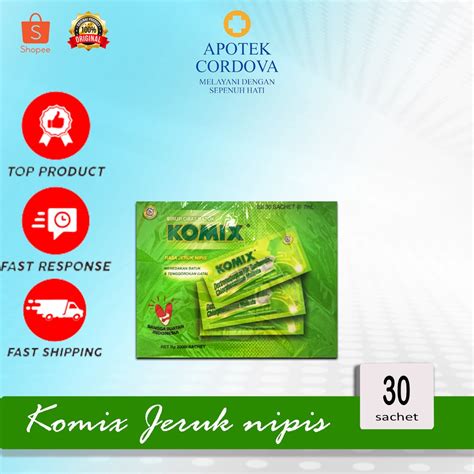 Jual Komix Rasa Jeruk Nipis Isi 30 Sachet Obat Batuk Berdahak Dan