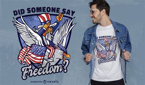 Uncle Sam On Eagle American T Shirt Design Vector Download