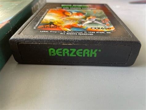 Berzerk Atari 2600 1982 Box And Cartridge Only Prepare For Retro