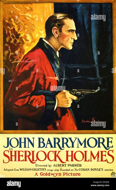 1920s USA Sherlock Holmes Film Poster Stock Photo - Alamy